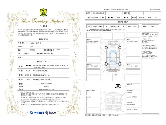 車両状態評価書