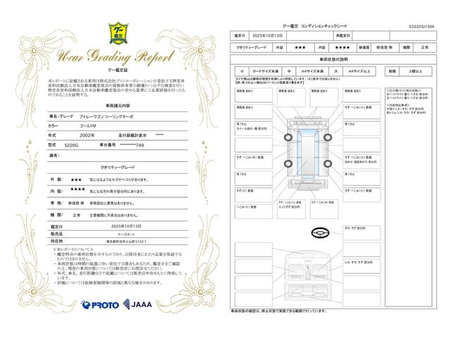車両状態評価書