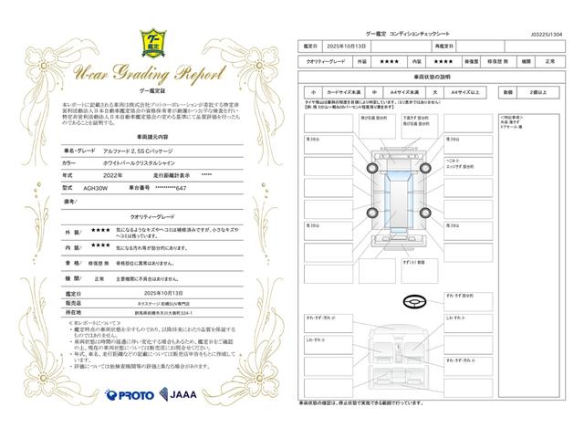 車両状態評価書