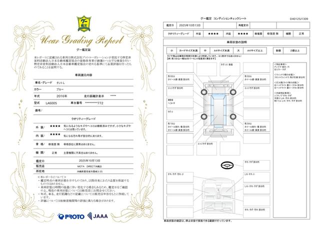 車両状態評価書