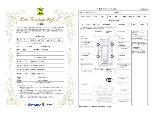 車両状態評価書