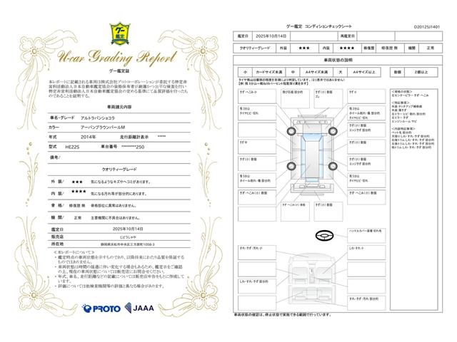 車両状態評価書