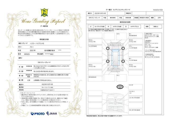 車両状態評価書
