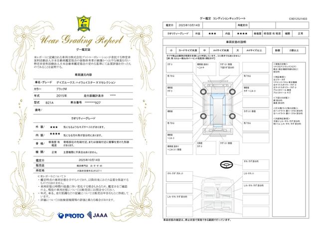 車両状態評価書