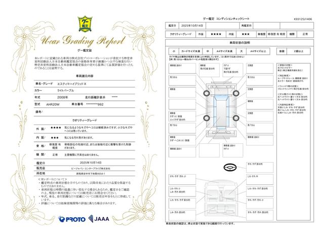 車両状態評価書