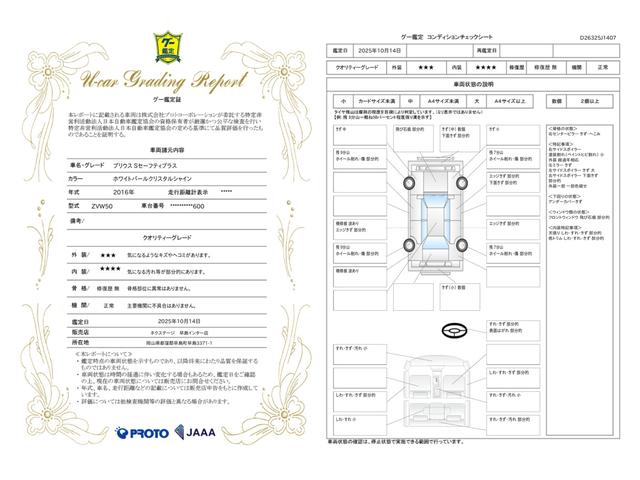 車両状態評価書