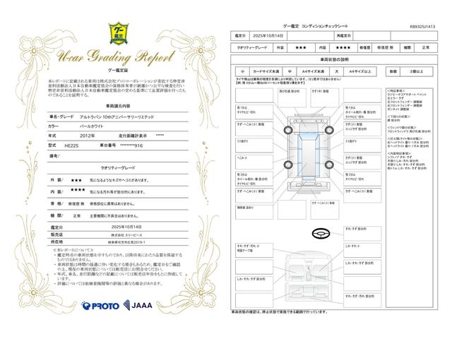 車両状態評価書