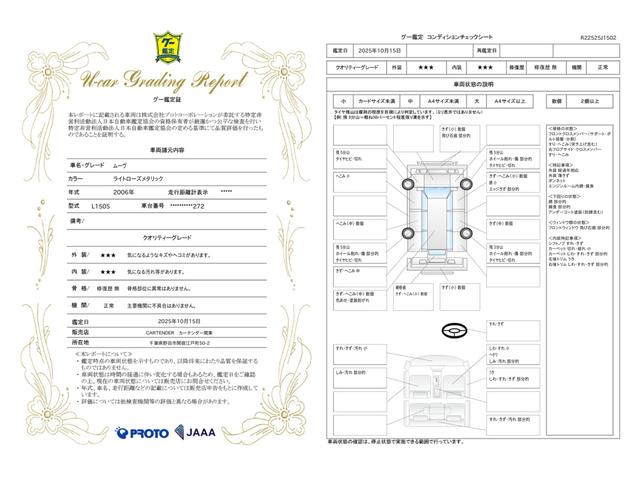 車両状態評価書