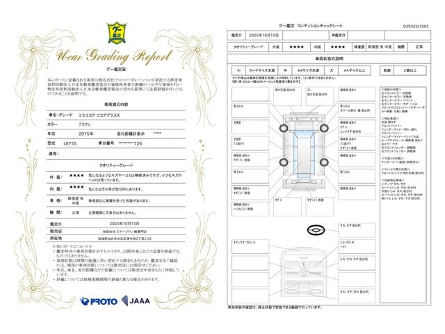 車両状態評価書