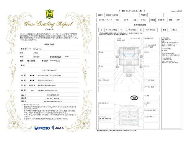 車両状態評価書