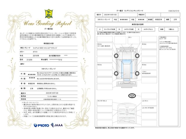 車両状態評価書