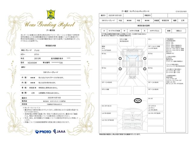 車両状態評価書