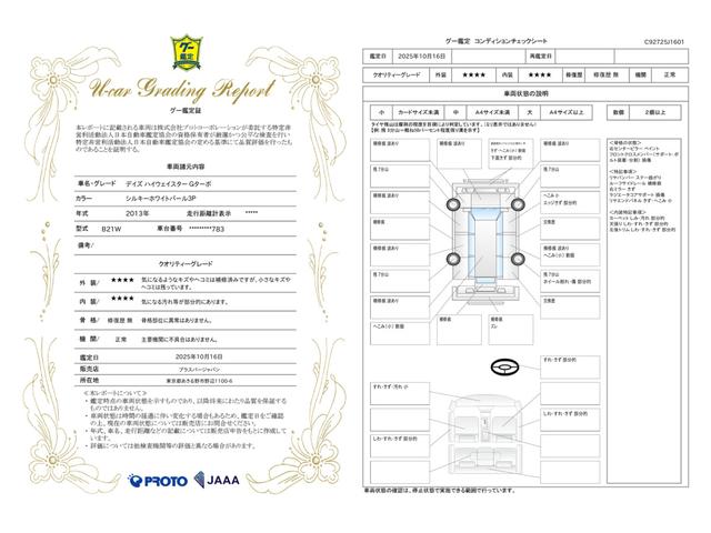 車両状態評価書