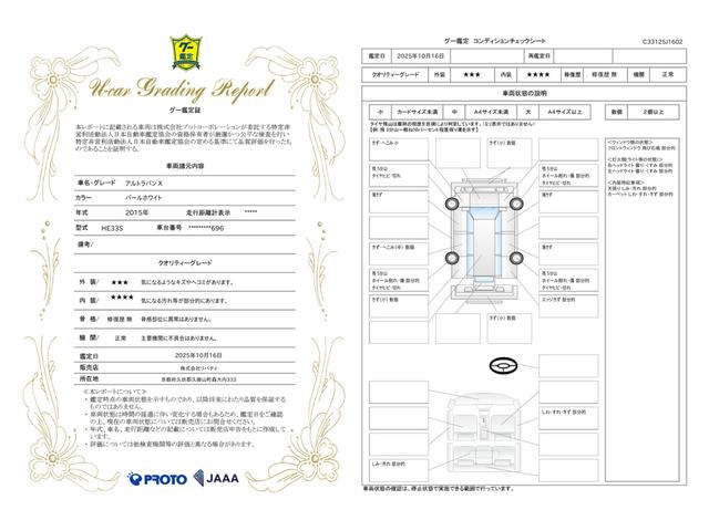 車両状態評価書
