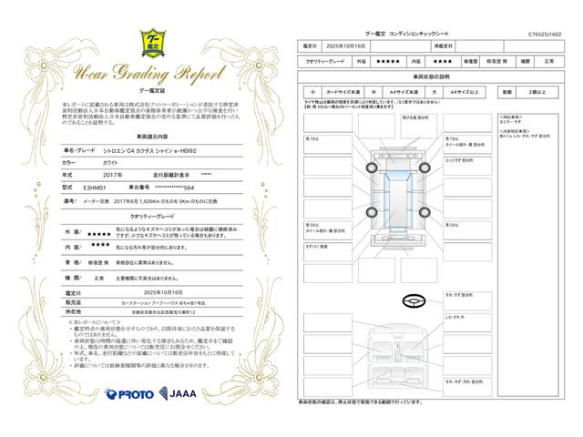 車両状態評価書