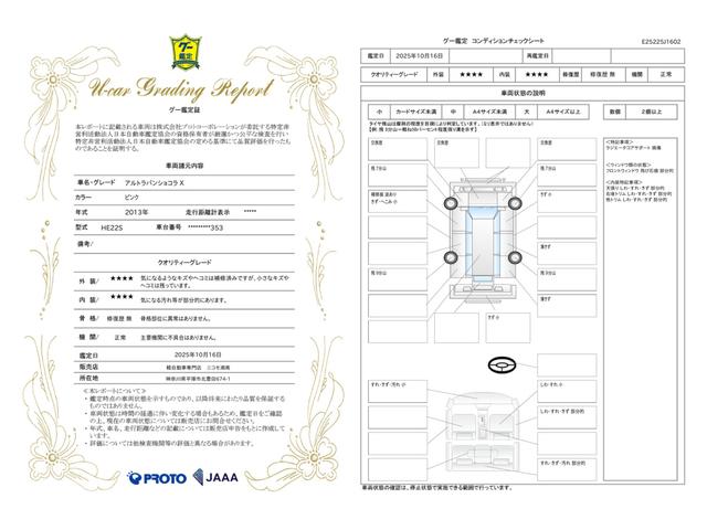 車両状態評価書