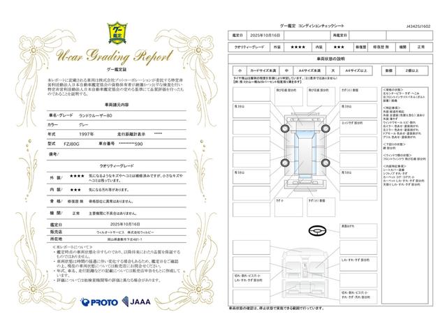 車両状態評価書