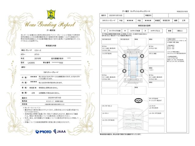 車両状態評価書