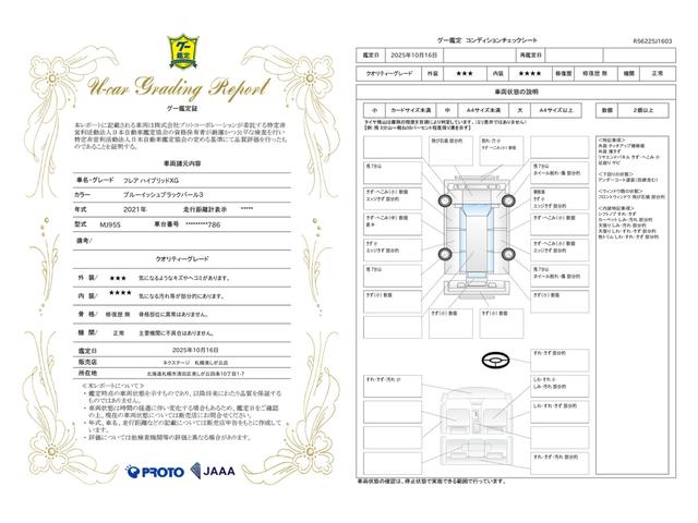 車両状態評価書