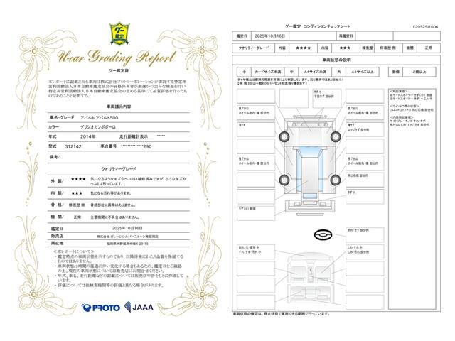 車両状態評価書