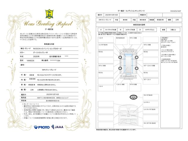 車両状態評価書