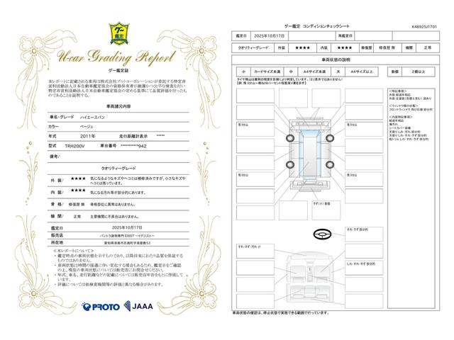 車両状態評価書