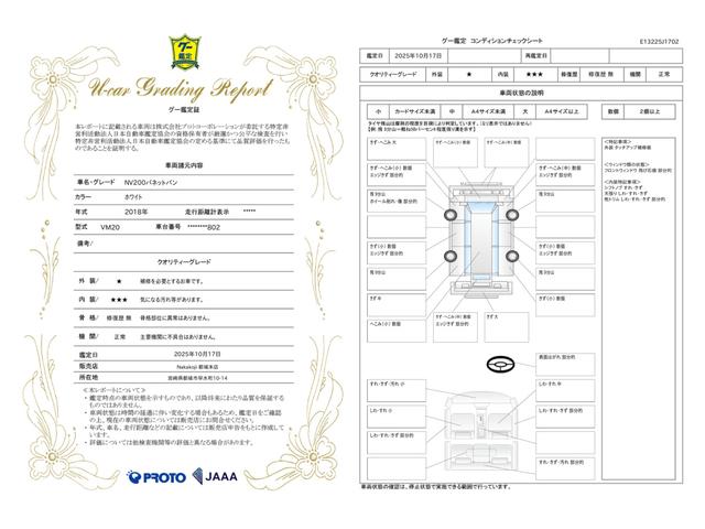 車両状態評価書
