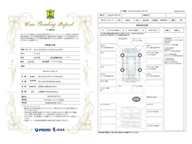 車両状態評価書