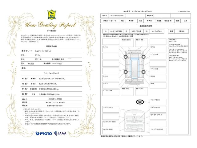 車両状態評価書