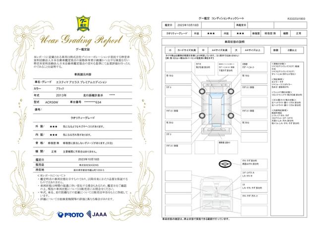 車両状態評価書