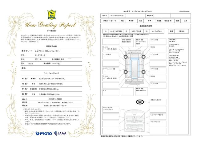 車両状態評価書