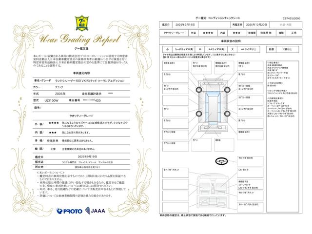 車両状態評価書