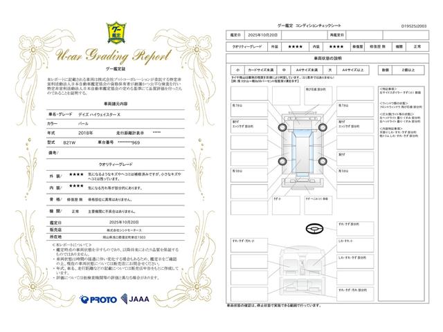 車両状態評価書
