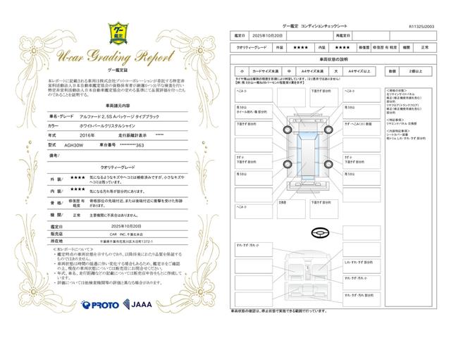 車両状態評価書