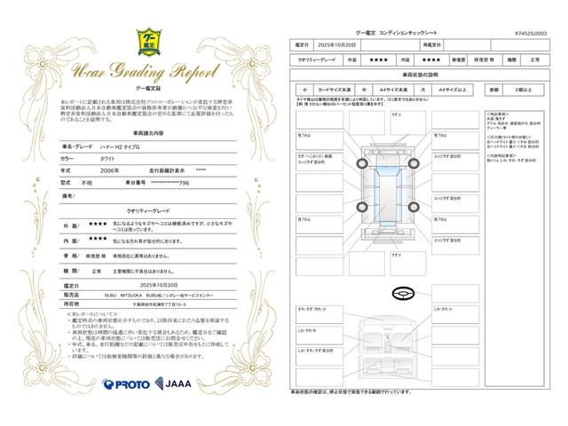 車両状態評価書