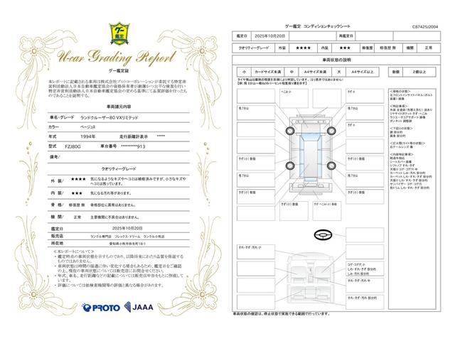 車両状態評価書