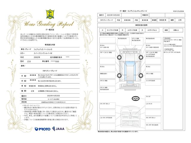 車両状態評価書