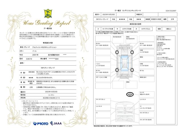 車両状態評価書