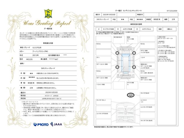 車両状態評価書