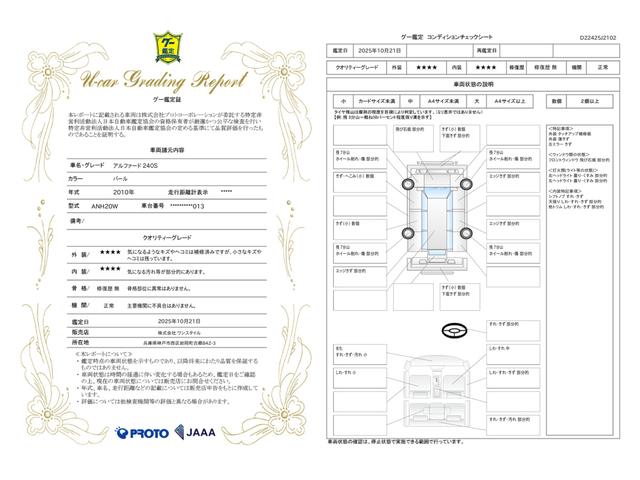 車両状態評価書