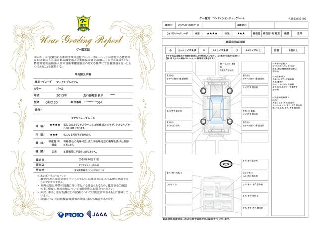 車両状態評価書