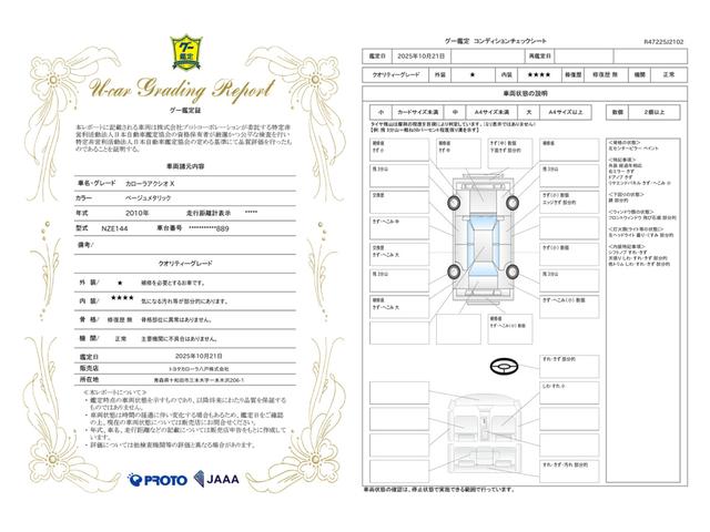 車両状態評価書