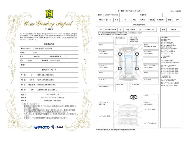 車両状態評価書