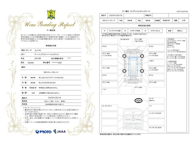 車両状態評価書