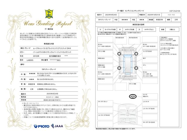 車両状態評価書