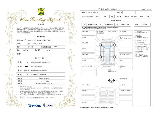 車両状態評価書