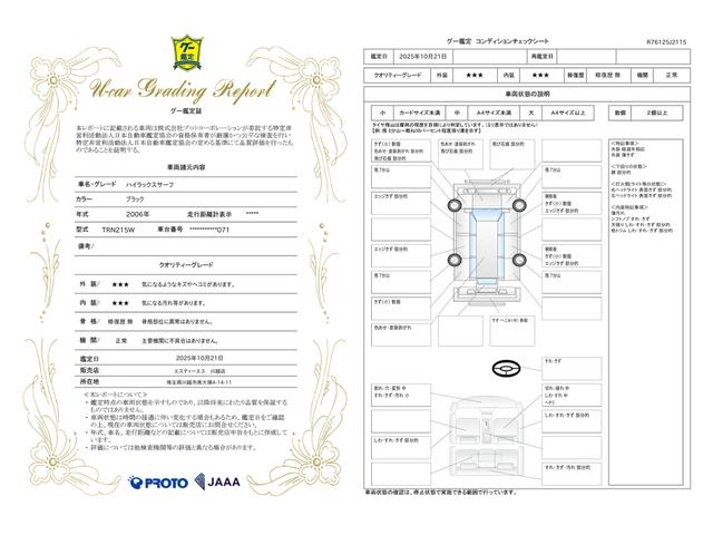 車両状態評価書