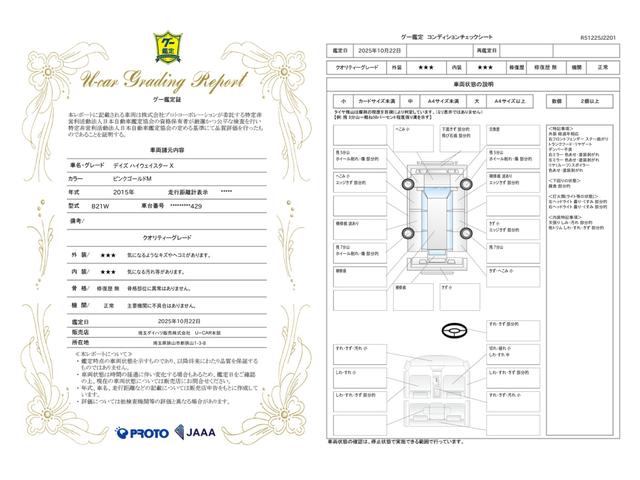 車両状態評価書