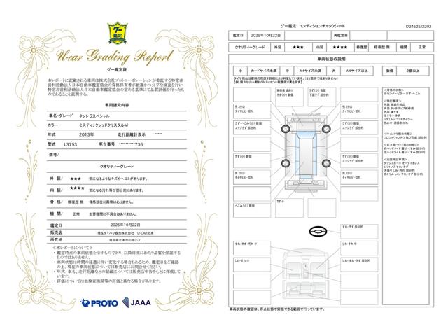 車両状態評価書