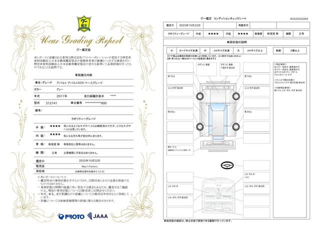 車両状態評価書